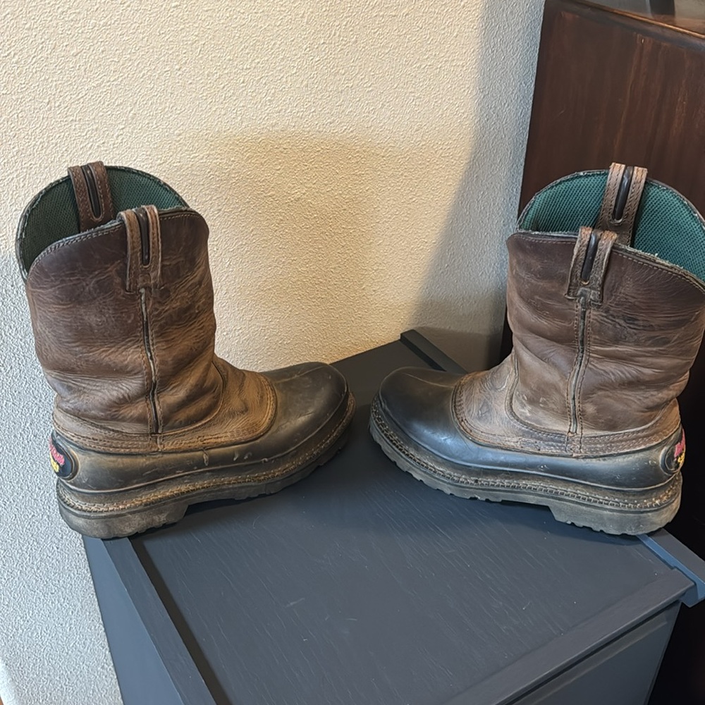 Georgia Boot Mud Dog Farm & Ranch Leather/Rubber Western Boots - Picture 6 of 12